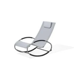 Beliani Tuinligstoel CAMPO - Grijs Polyester, Pvc -VIDAXL Verkoop 3c138f5a37144451a43a2b40e244ff91