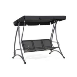 Beliani Schommelbank BOGART - Zwart Mesh -VIDAXL Verkoop 48ce20f3c94f406f8ad242f1047a7ae6