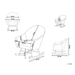 Beliani Schommelstoel OXIE - Grijs Fluweel -VIDAXL Verkoop 4a5968871cb440dcb3a9f1d25773dbe5 1