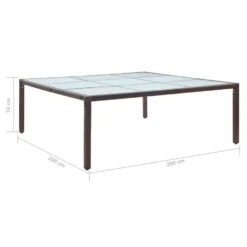 VidaXL Tuintafel 200x200x74 Cm Poly Rattan Bruin -VIDAXL Verkoop 4e2a1a105d8e44a3841267e8c0328590