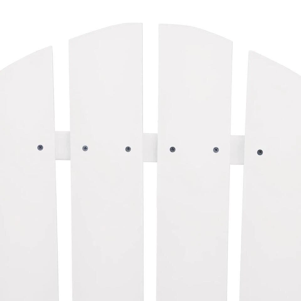 VidaXL Tuinstoelen Adirondack Met Tafeltje Massief Vurenhout Wit 6 VidaXL Tuinstoelen Adirondack Met Tafeltje Massief Vurenhout Wit - Afbeelding 4