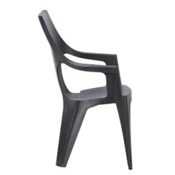 Keter - Stapelstoel Dante Hoge Rug - Donkergrijs - 89x57x57 Cm -VIDAXL Verkoop 50100437 8000