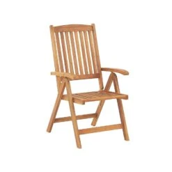 Beliani Tuinstoel JAVA - Lichte Houtkleur Acaciahout -VIDAXL Verkoop 5097dcbecbf642faadfb89a139777273