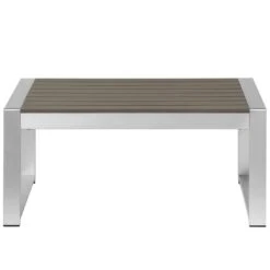 Beliani Salontafel SALERNO - Grijs Aluminium -VIDAXL Verkoop 63cf8106a9114e31be8a2e0eabed1298