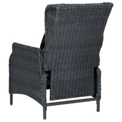 VidaXL Tuinstoel Verstelbaar Met Kussens Poly Rattan Donkergrijs -VIDAXL Verkoop 65b64613ef88464e8ef563065688f1eb