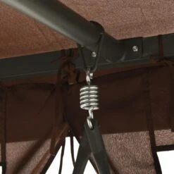 VidaXL Schommelbank Met Prieel Converteerbaar Koffiekleurig -VIDAXL Verkoop 6ad5beaa7b1442c094a961a3069dfde9