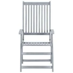 VidaXL Tuinstoelen 2 St Verstelbaar Massief Acaciahout Grijs -VIDAXL Verkoop 74672dc1b00d4da6bbfccdd712eb0f00