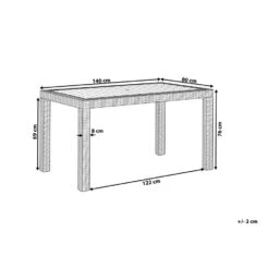 Beliani Tuintafel FOSSANO - Wit Synthetisch Materiaal -VIDAXL Verkoop 7fba642b5ca04480af0de80ff51b8a48