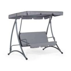 Beliani Schommelbank TEMPLE - Grijs Polyester -VIDAXL Verkoop 87aea0cac16a4c22ad6557f83f7eb02d