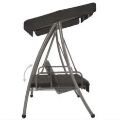 VidaXL Schommelbank Voor Buiten Met Dak 192x118x175 Cm Staal Antraciet -VIDAXL Verkoop 94e650293957478b8fb3977f73fd6ddf