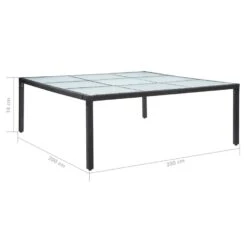 VidaXL Tuintafel 200x200x74 Cm Poly Rattan Zwart -VIDAXL Verkoop affcd82fc1044016be2fe7185c686b64