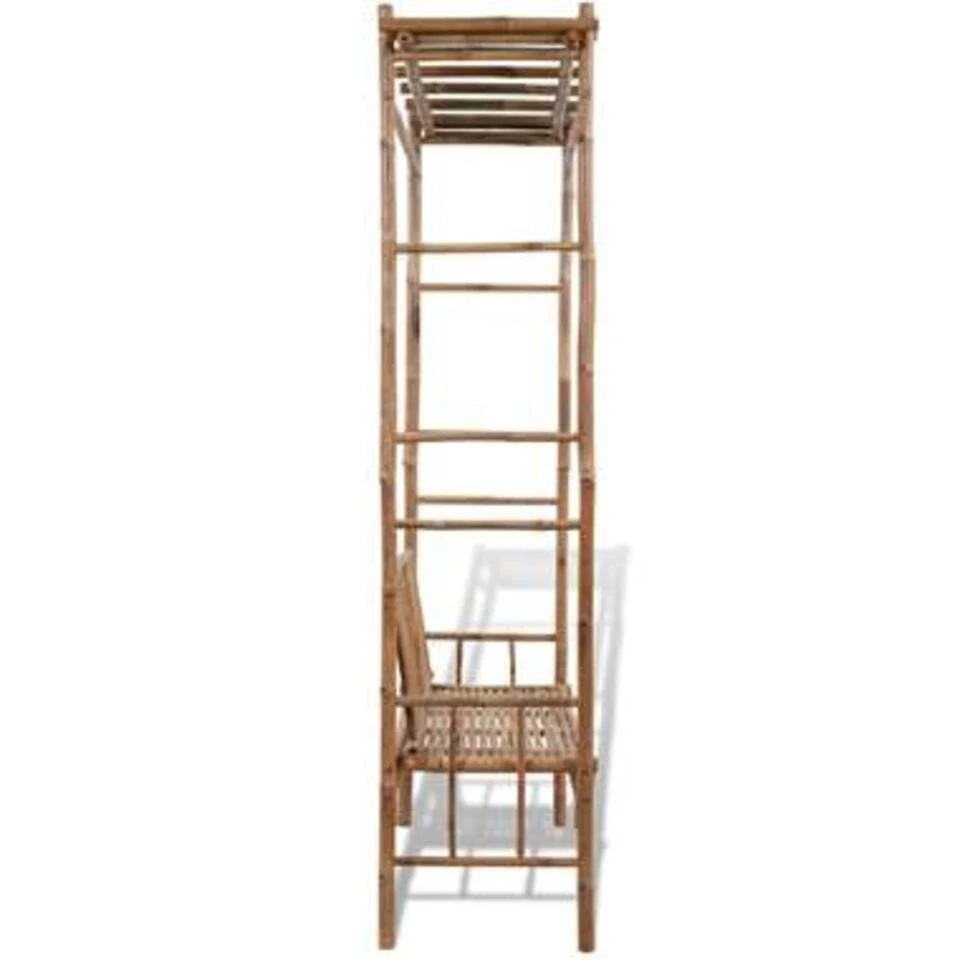 VidaXL Tuinbank Met Pergola 130 Cm Bamboe 5 VidaXL Tuinbank Met Pergola 130 Cm Bamboe - Afbeelding 3