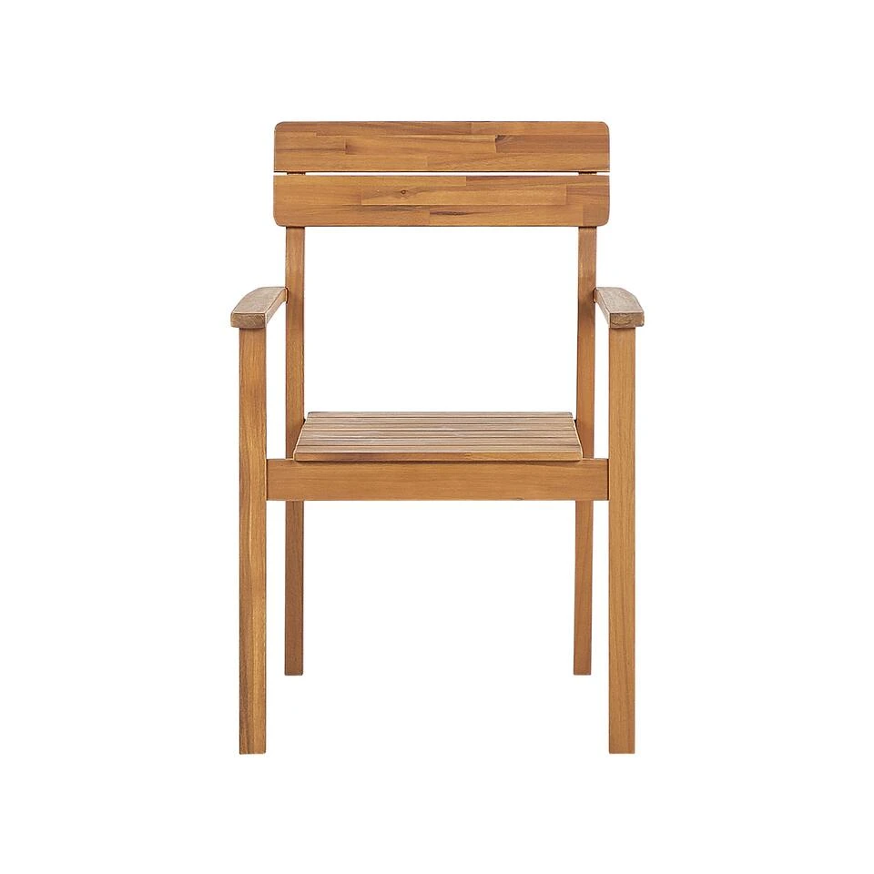 Beliani Tuinstoel FORNELLI - Lichte Houtkleur Acaciahout 6 Beliani Tuinstoel FORNELLI - Lichte Houtkleur Acaciahout - Afbeelding 4