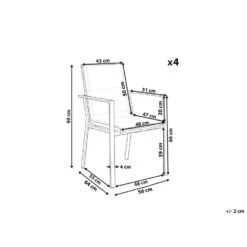 Beliani Tuinstoel BUSSETO - Zwart Aluminium -VIDAXL Verkoop bde50524357c4d779ebaa05589ba7cf2