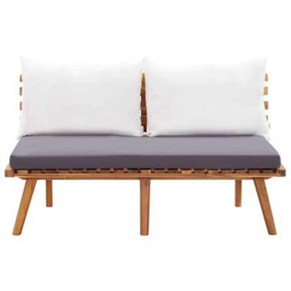 VidaXL Tuinbank Met Kussens 115 Cm Massief Acaciahout 4 VidaXL Tuinbank Met Kussens 115 Cm Massief Acaciahout - Afbeelding 2