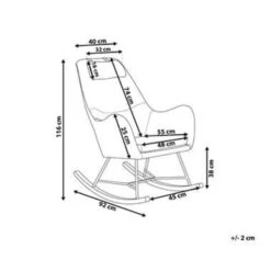 Beliani Schommelstoel ARRIE - Beige Polyester -VIDAXL Verkoop c11c696c40444d45abd9aafae8c199ef