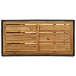 VidaXL Bartafel Met Opbergrek 120x60x110 Cm Poly Rattan Zwart -VIDAXL Verkoop c75b76b7237c4d50ab63797b332458d9