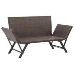VidaXL Tuinbank Met Kussens 176 Cm Poly Rattan Bruin -VIDAXL Verkoop cb1810c39a524fc3892161c8aa5cd008