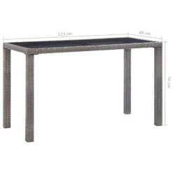 VidaXL Tuintafel 123x60x74 Cm Poly Rattan Antraciet -VIDAXL Verkoop ccd0b1ffd89d48aea677ec75e1b716b3