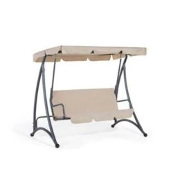 Beliani Schommelbank TEMPLE - Beige Polyester -VIDAXL Verkoop d39e3e0c1b3544ec829ed013f0b4b6a5