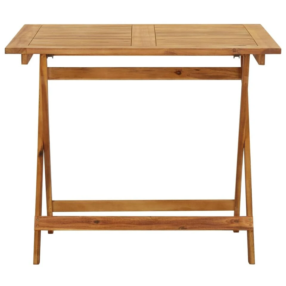 VidaXL Tuintafel Inklapbaar 90x90x75 Cm Massief Acaciahout 4 VidaXL Tuintafel Inklapbaar 90x90x75 Cm Massief Acaciahout - Afbeelding 2