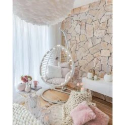 Beliani Hangstoel FANO - Wit Pe Rotan -VIDAXL Verkoop daaebc8eb96d45b5844262c89b09ff78