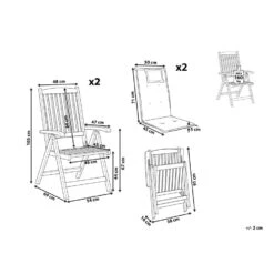 Beliani Inklapbare Tuinmeubels JAVA - Lichte Houtkleur Acaciahout -VIDAXL Verkoop ed6a6140c4204e06a039574d14671b1c