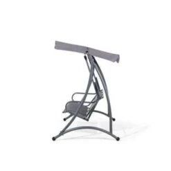 Beliani Schommelbank BOGART - Grijs Polyester -VIDAXL Verkoop ede776bafefc4a2180f78beb78708aa6