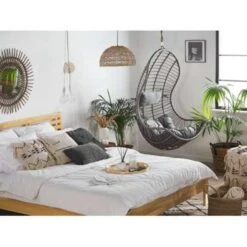 Beliani Hangstoel PINETO - Grijs Pe Rotan -VIDAXL Verkoop f595e670800b46edb11d05d73705b3d1