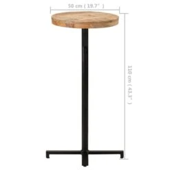 VidaXL Bartafel Rond Ø50x110 Cm Ruw Mangohout -VIDAXL Verkoop f5d323eaf65c4ea5817bf02097e02766