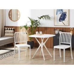 Beliani Tuinstoel SERSALE - Wit Synthetisch Materiaal 9 Beliani Tuinstoel SERSALE - Wit Synthetisch Materiaal -VIDAXL Verkoop fb516ea8cf294eacb284d35529171318